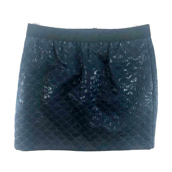 LOFT Dresses & Skirts - LOFT- NAVY BLUE SKIRT WITH METALLIC PATTERN